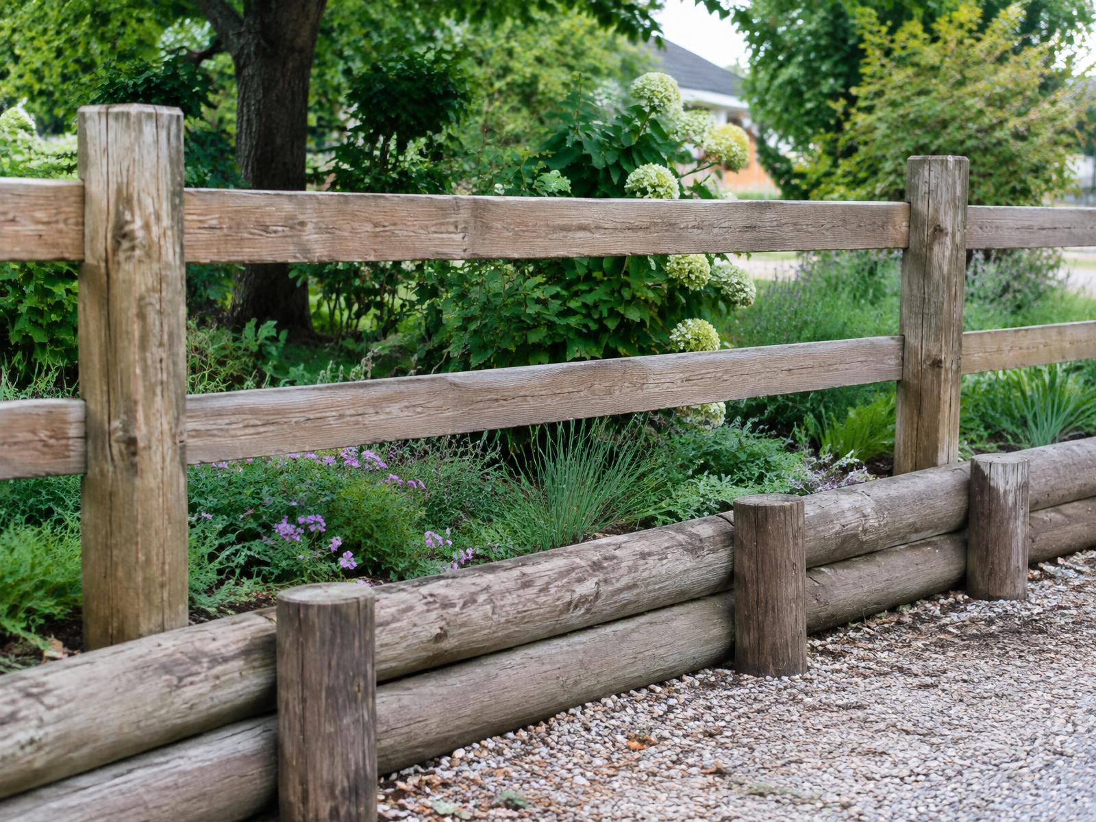 Bois — Clôtures, barrières et lisses