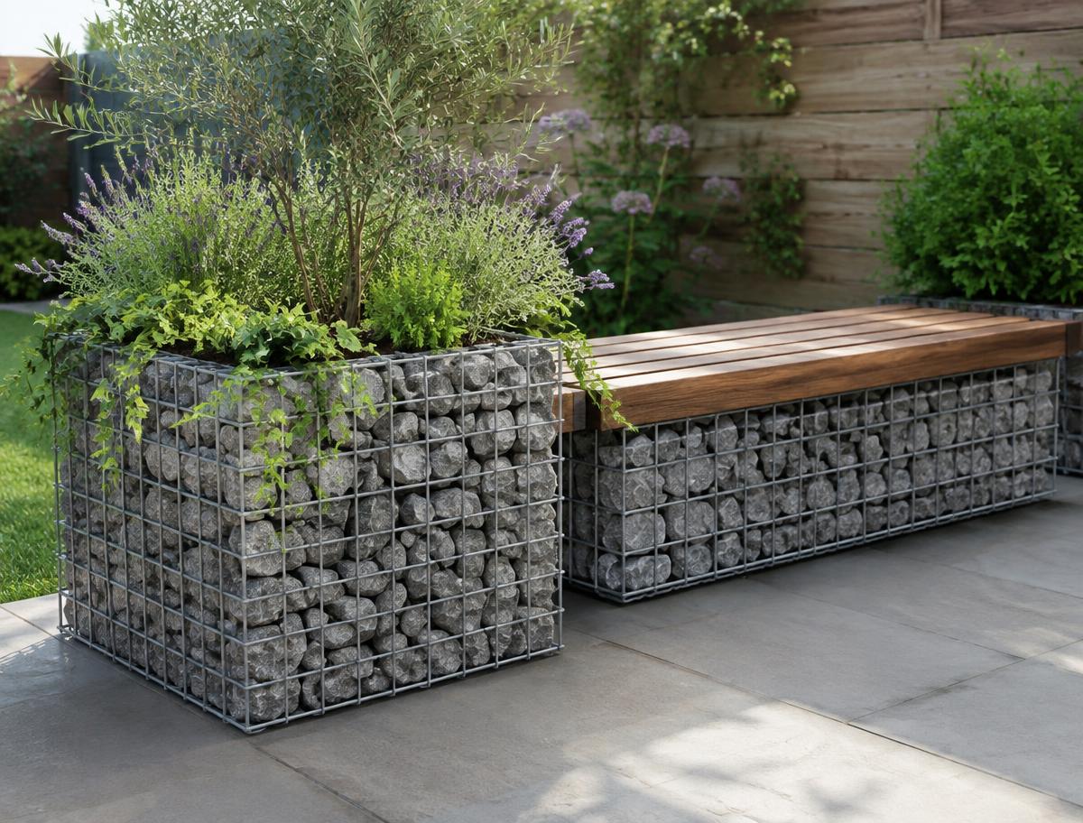 Gabions — Jardinières et gabions décoratifs