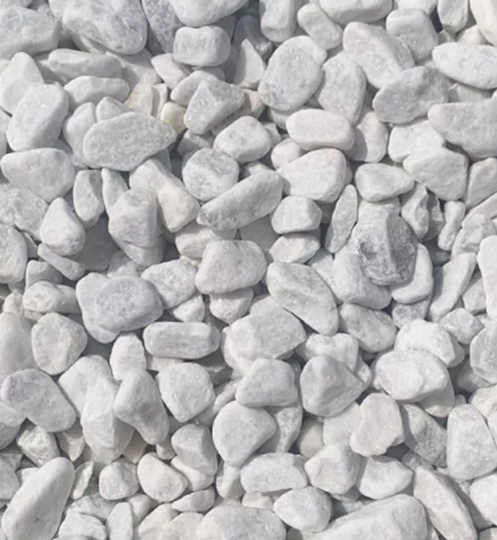 Galet carrare blanc 7/15
